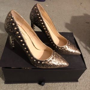 Fergie Gold Stud Heels